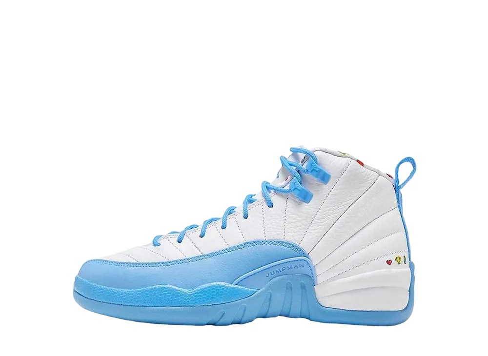 Nike GS Air Jordan 12 Retro "White/University Blue/Lemon Venom"