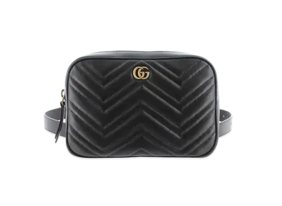 GUCCI GG Marmont Matelasse Belt Bag "Black"