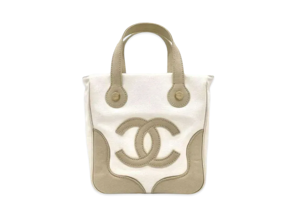 CHANEL Marshmallow Coco Mark Hand Bag "Ivory"
