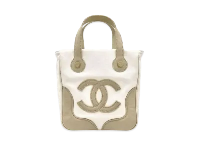 CHANEL Marshmallow Coco Mark Hand Bag "Ivory"