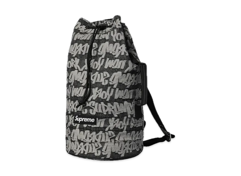 Supreme Fat Tip Jacquard Denim Backpack "Black"