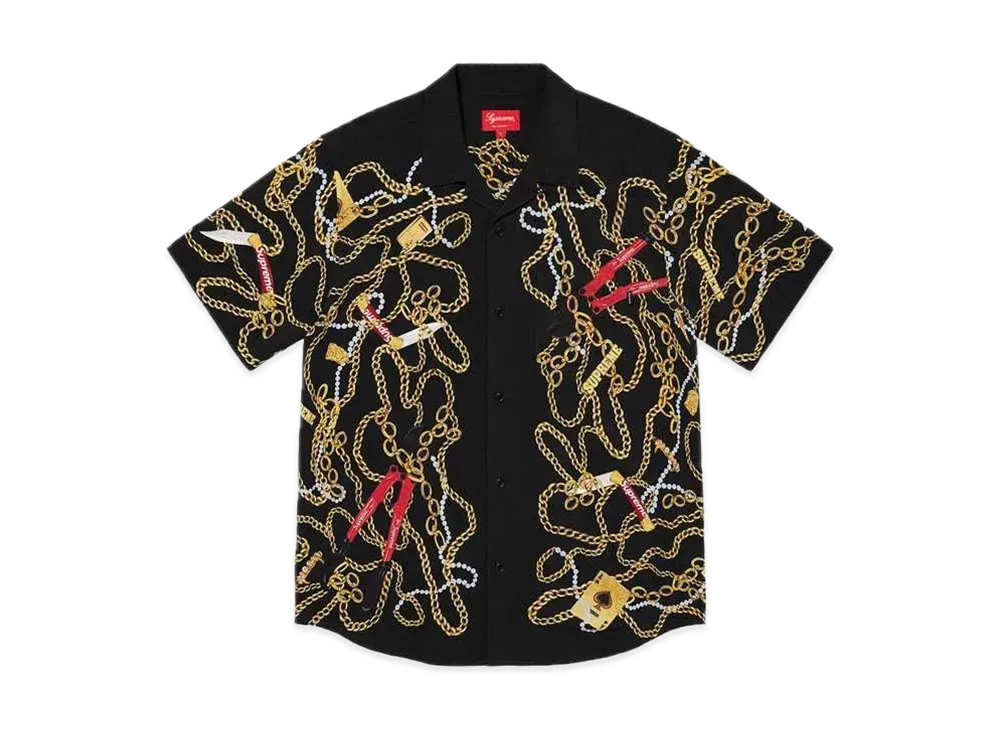 Supreme Chains Rayon S/S Shirt "Black"