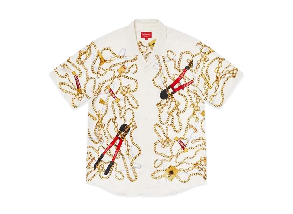 Supreme Chains Rayon S/S Shirt "White"