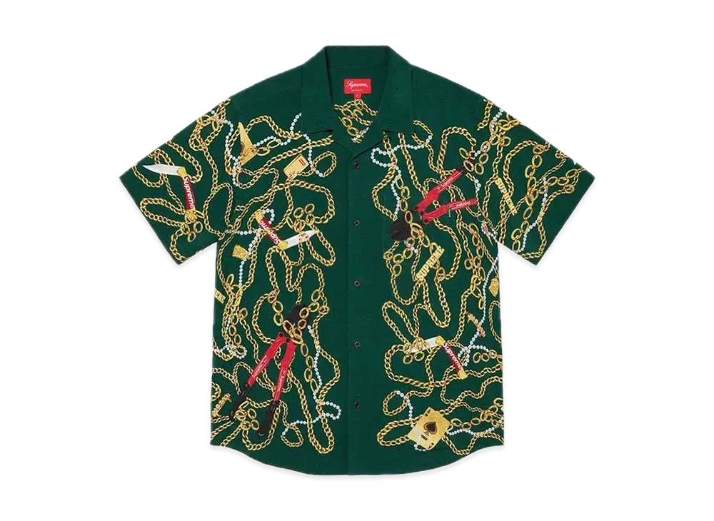 Supreme Chains Rayon S/S Shirt "Dark Green"
