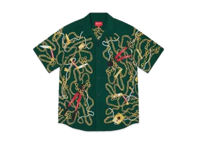 Supreme Chains Rayon S/S Shirt "Dark Green"