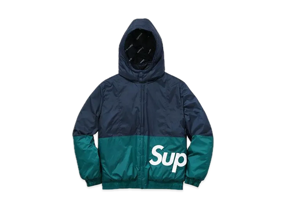 シュプリーム サイドライン サイド ロゴ パーカー "ネイビー"