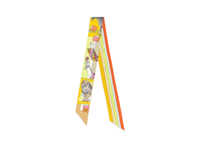 Hermes Grand Theatre Nouveau twilly "Soleil/Vert Fluo/Multicolore"