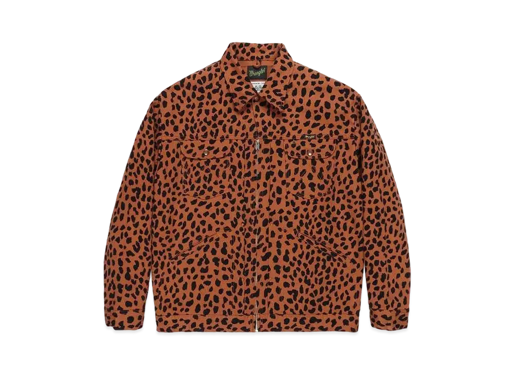 WACKO MARIA WRANGLER / LEOPARD TRUCKER JACKET "Brown"