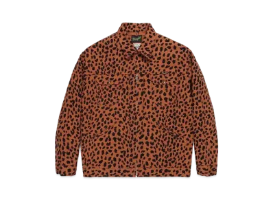 WACKO MARIA WRANGLER / LEOPARD TRUCKER JACKET "Brown"