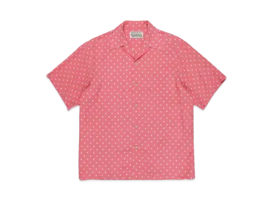 WACKO MARIA DOTS OPEN COLLAR SHIRT "Pink"