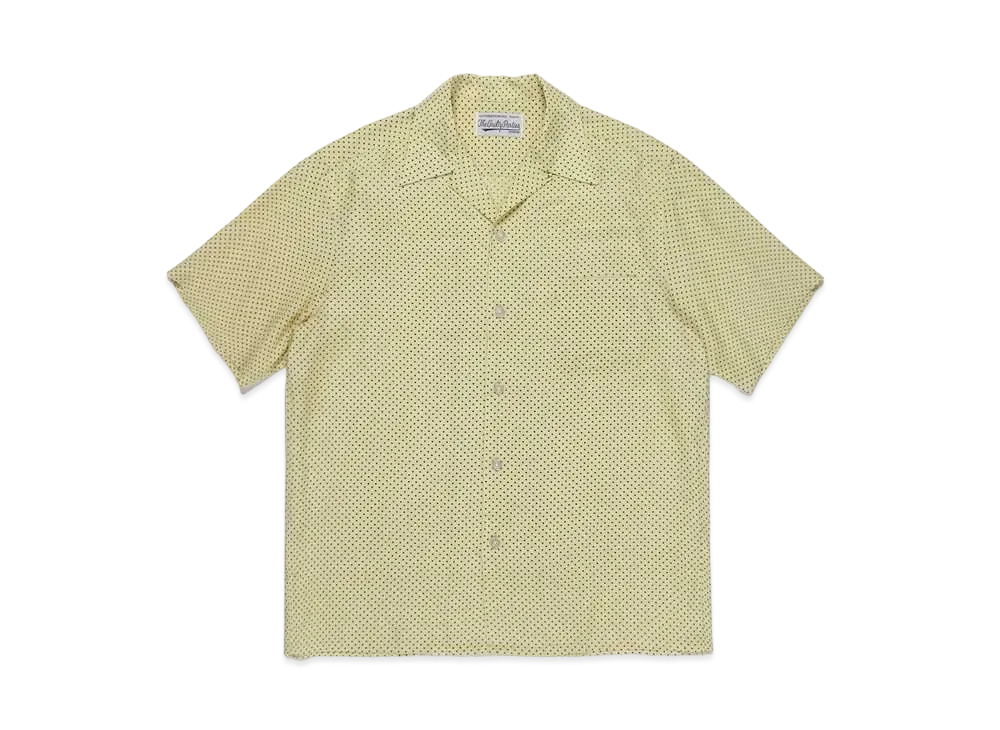 WACKO MARIA DOTS OPEN COLLAR SHIRT "Yellow"