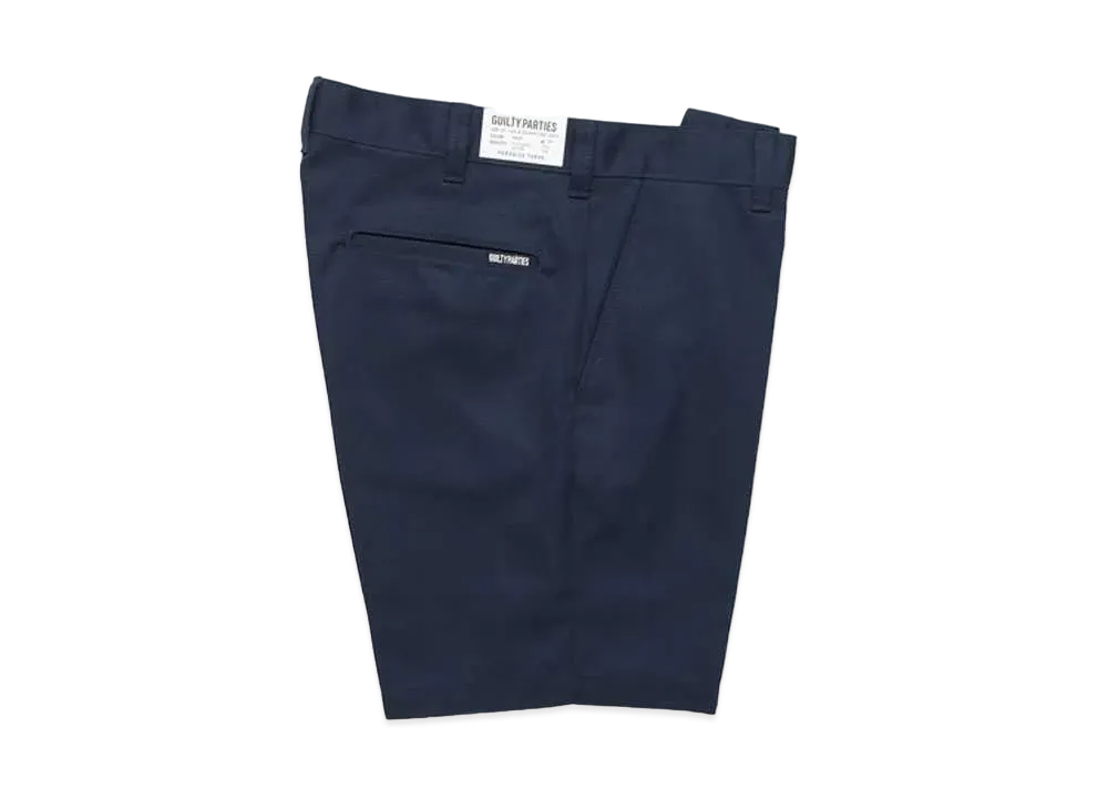 WACKO MARIA GP-104-A-BLANKLINE-ZACK / TWILL SKATE SHORTS "Navy"