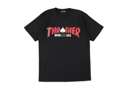 WIND AND SEA x THRASHER magazine (Spade) S/S Tee "Black"
