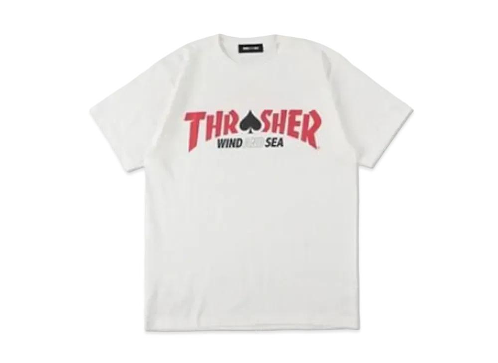 WIND AND SEA x THRASHER magazine (Spade) S/S Tee "White"