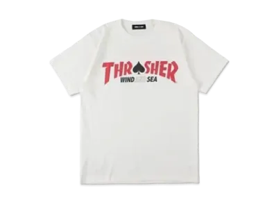 WIND AND SEA x THRASHER magazine (Spade) S/S Tee "White"