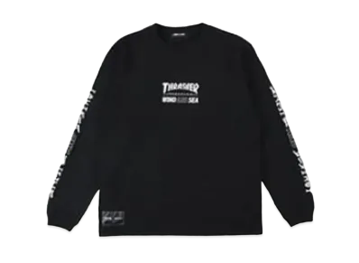 WIND AND SEA x THRASHER magazine (S-A-D) L/S Tee "Black"