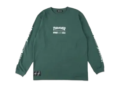 WIND AND SEA x THRASHER magazine (S-A-D) L/S Tee "Green"