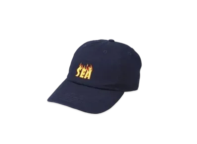 WIND AND SEA x THRASHER magazine (Flame) Low cap "Navy"