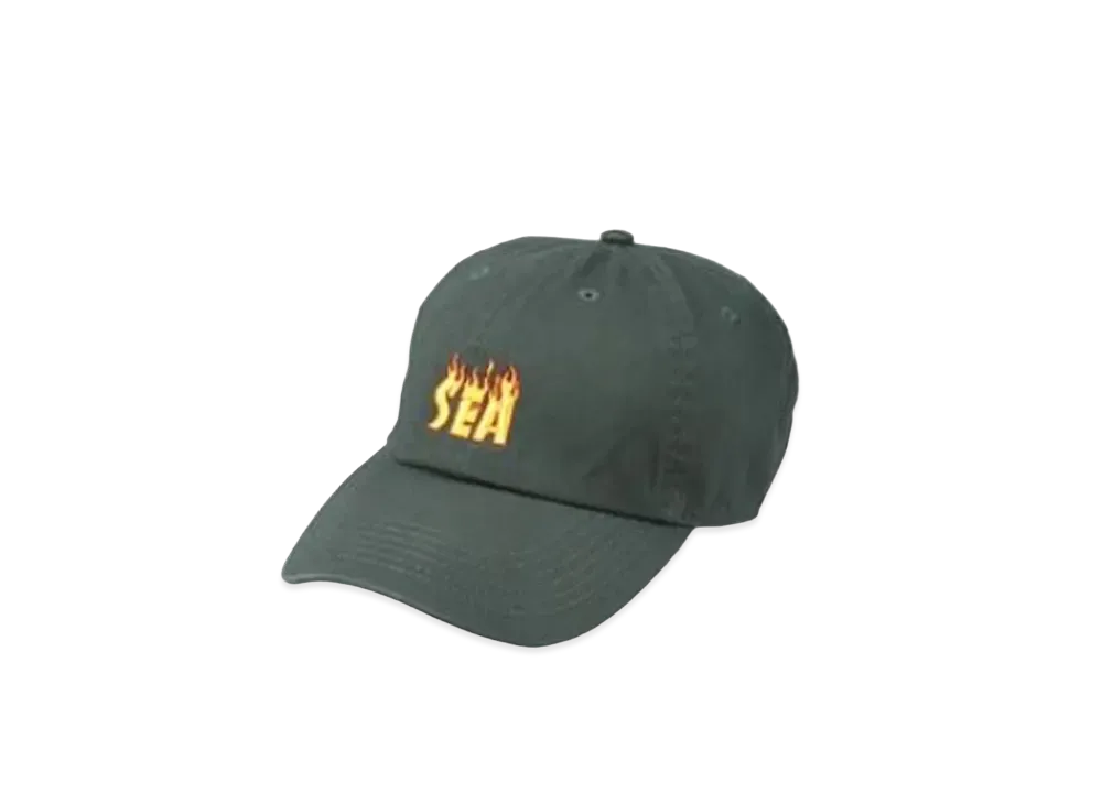 WIND AND SEA x THRASHER magazine (Flame) Low cap "Khaki"