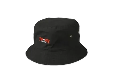 WIND AND SEA x THRASHER magazine (Spade) Bucket Hat "Black"