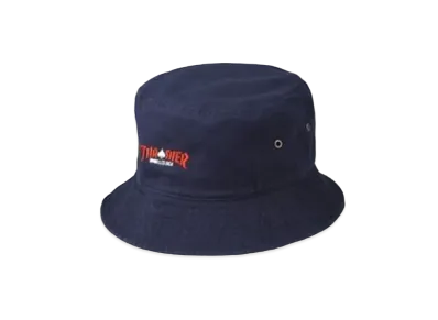 WIND AND SEA x THRASHER magazine (Spade) Bucket Hat "Navy"