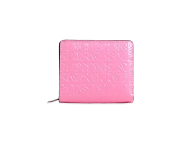 LOEWE Calfskin Anagram Repeat Compact Zip Wallet "Candy"