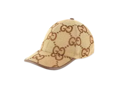GUCCI Jumbo GG Canvas Baseball Hat "Beige"