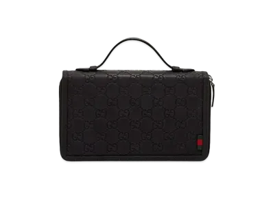GUCCI Guccissima W Zip Travel Case "Black"