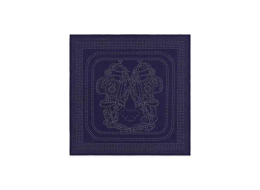 Hermes Brides de Gala Perforated Scarf 90 "Bleu De Chine"