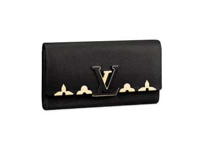 Louis Vuitton Capucines Wallet Taurillon Leather "Noir"