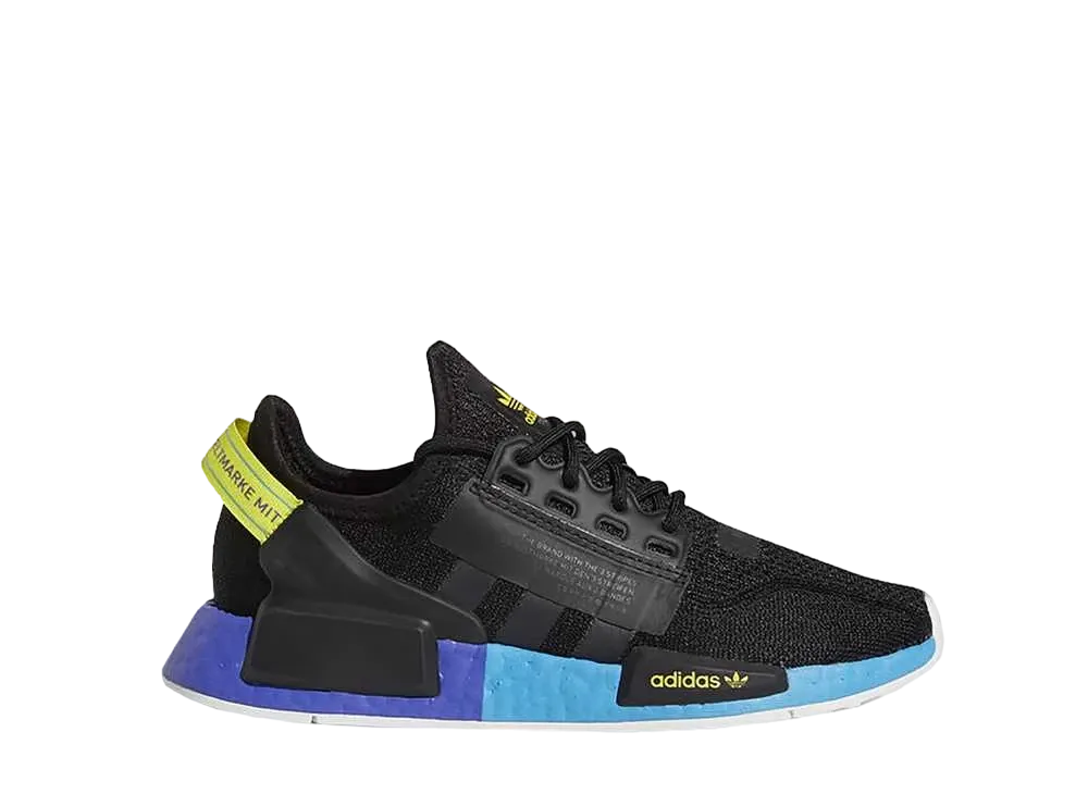 adidas GS NMD R1 V2 "Black Carbon Shock Yellow"