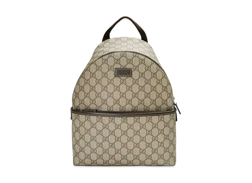 GUCCI Children's GG Supreme Backpack "Beige/Ebony GG Supreme Canvas"
