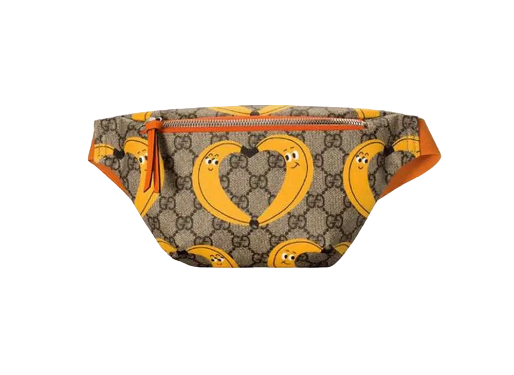 GUCCI Children's Nina Dzyvulska belt bag "Beige/Ebony GG Supreme Canvas"