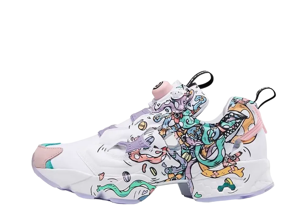 リーボック ウィメンズ インスタポンプフューリー ディストーティド "ホワイト/ライト ピンク ブラック"