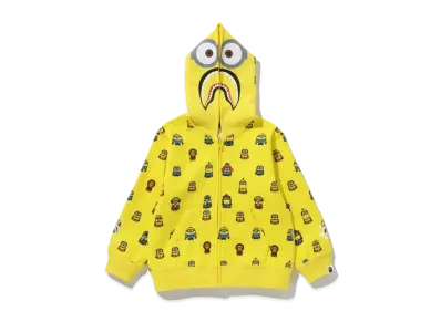 A BATHING APE MINIONS SHARK ZIP HOODIE "Yellow"
