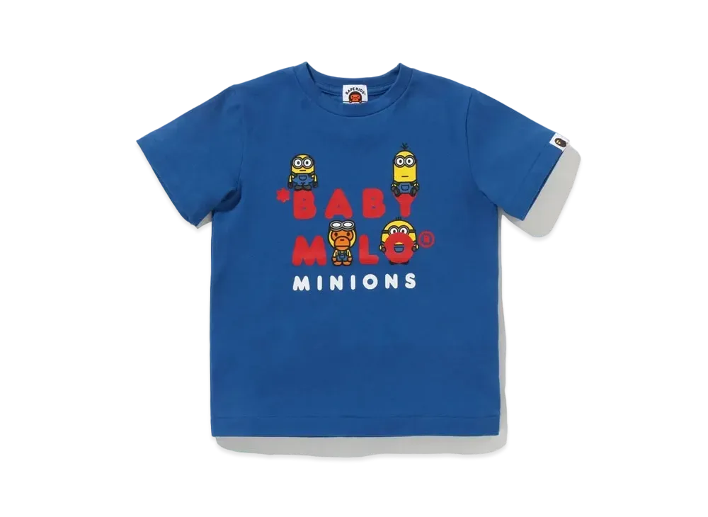 A BATHING APE MINIONS TEE 03 KIDS "Blue"