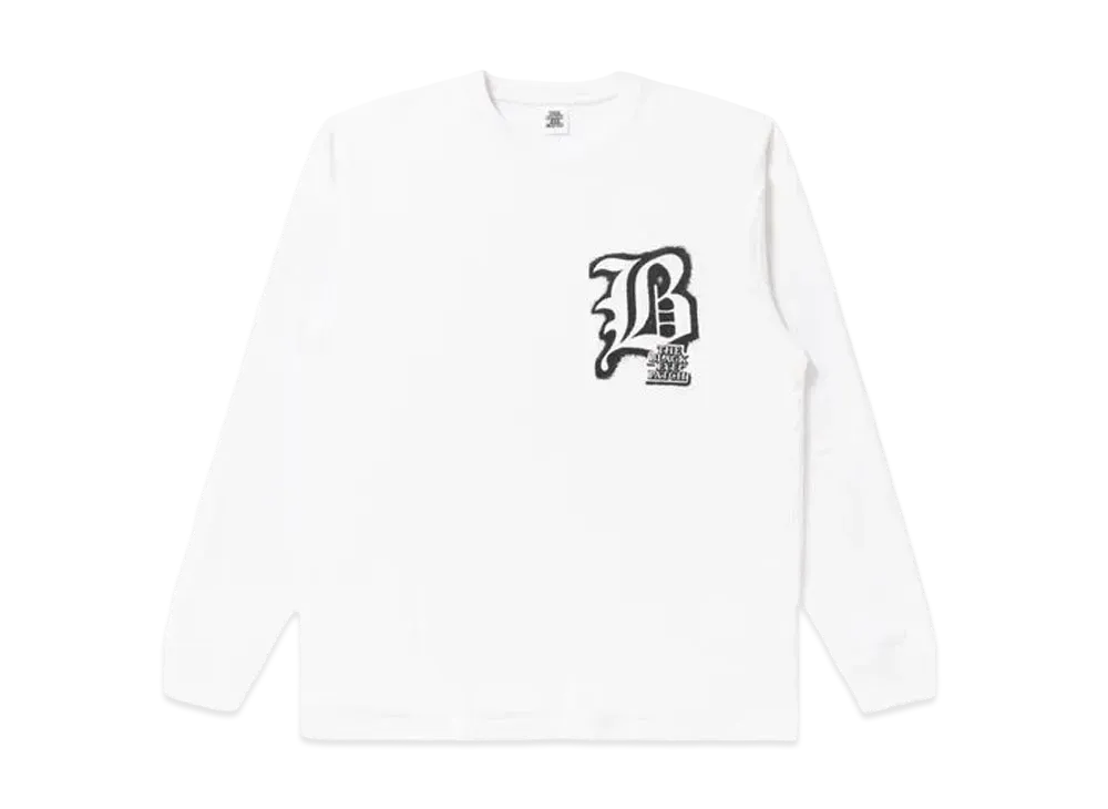 BlackEyePatch Blackletter L/S Tee "White"