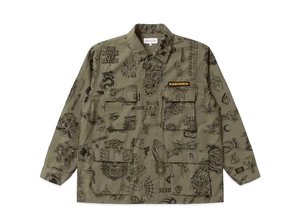 BlackEyePatch The Parlour Fatigue Jacket "Olive"
