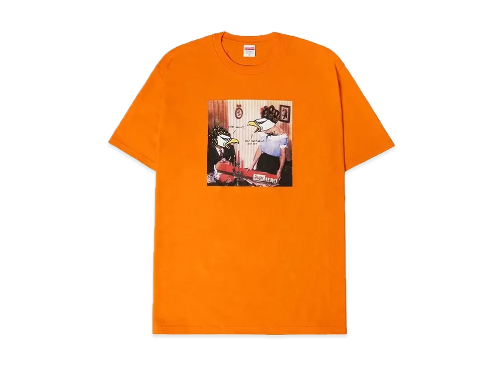 シュプリーム アンチヒーロー カーブ Tシャツ "オレンジ"