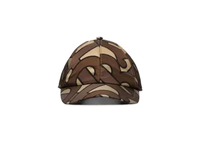 BURBERRY TB Nylon Monogram Baseball Cap "Bridle Brown"