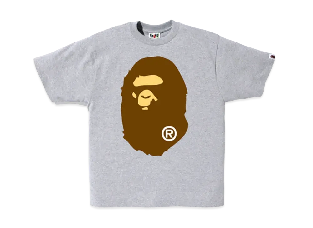 A BATHING APE Big Ape Head Tee "Gray"