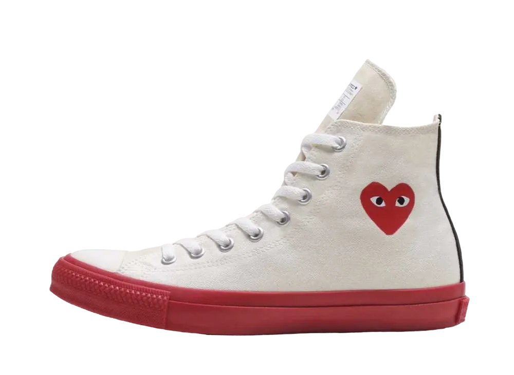 PLAY COMME des GARCONS × Converse Chuck Taylor High "White"
