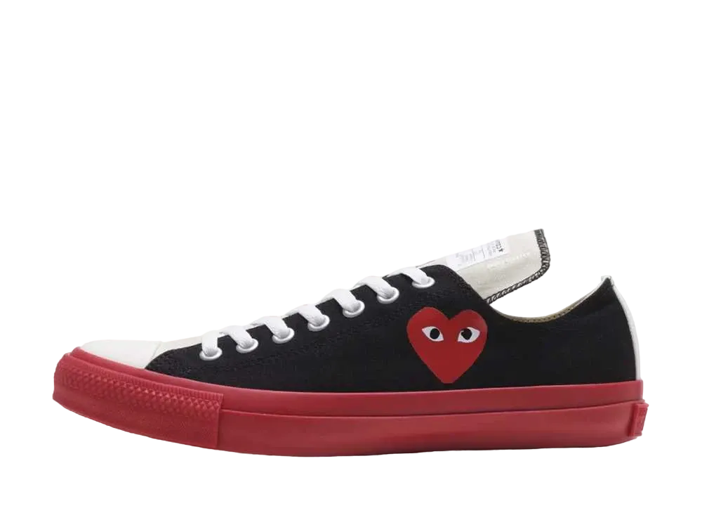 プレイ コムデギャルソン × コンバース チャックテイラー ロー "ブラック"