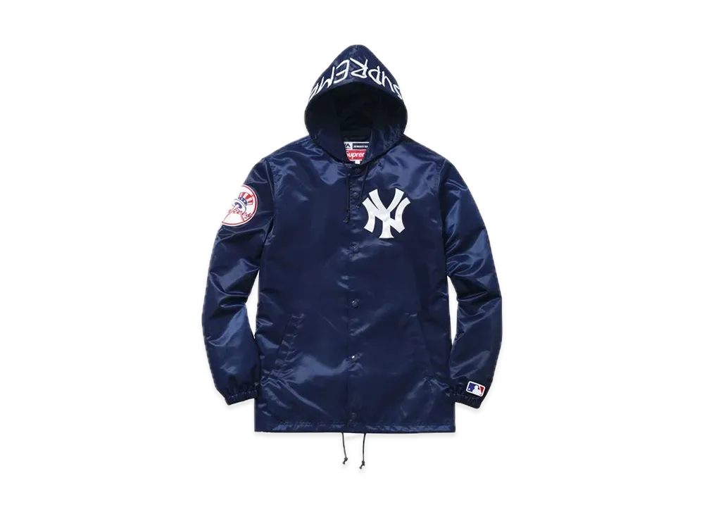 Supreme '47 Brand New York Yankees Satin Hooded Coaches Jkt "Navy"