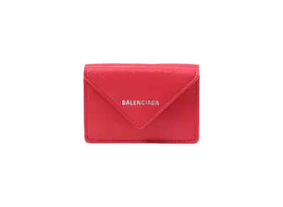 BALENCIAGA Papier Mini Wallet "Red"