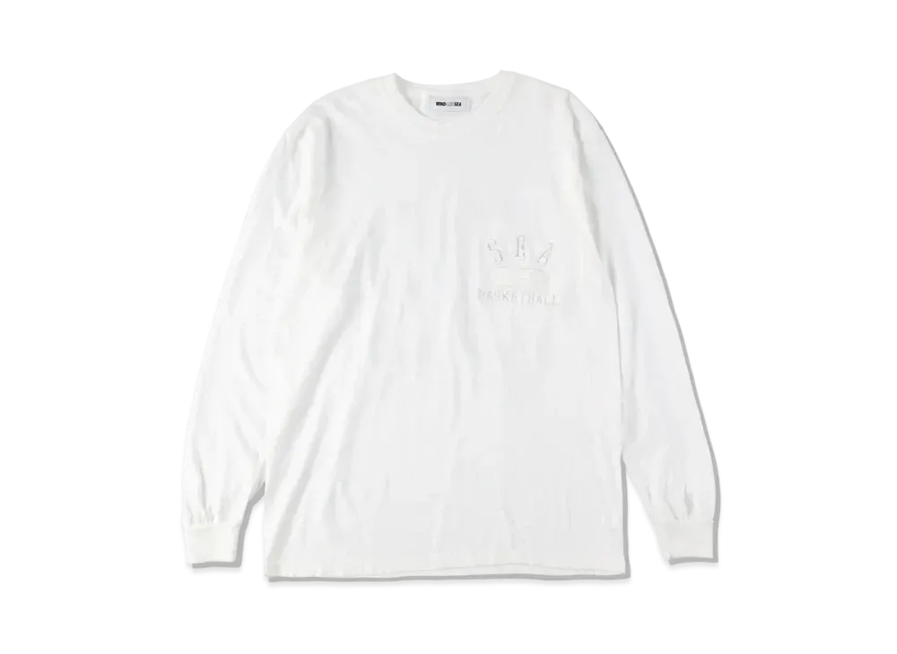 WIND AND SEA SEA (A-HOOPS-32 ) L/S T-SHIRT "White Gray"