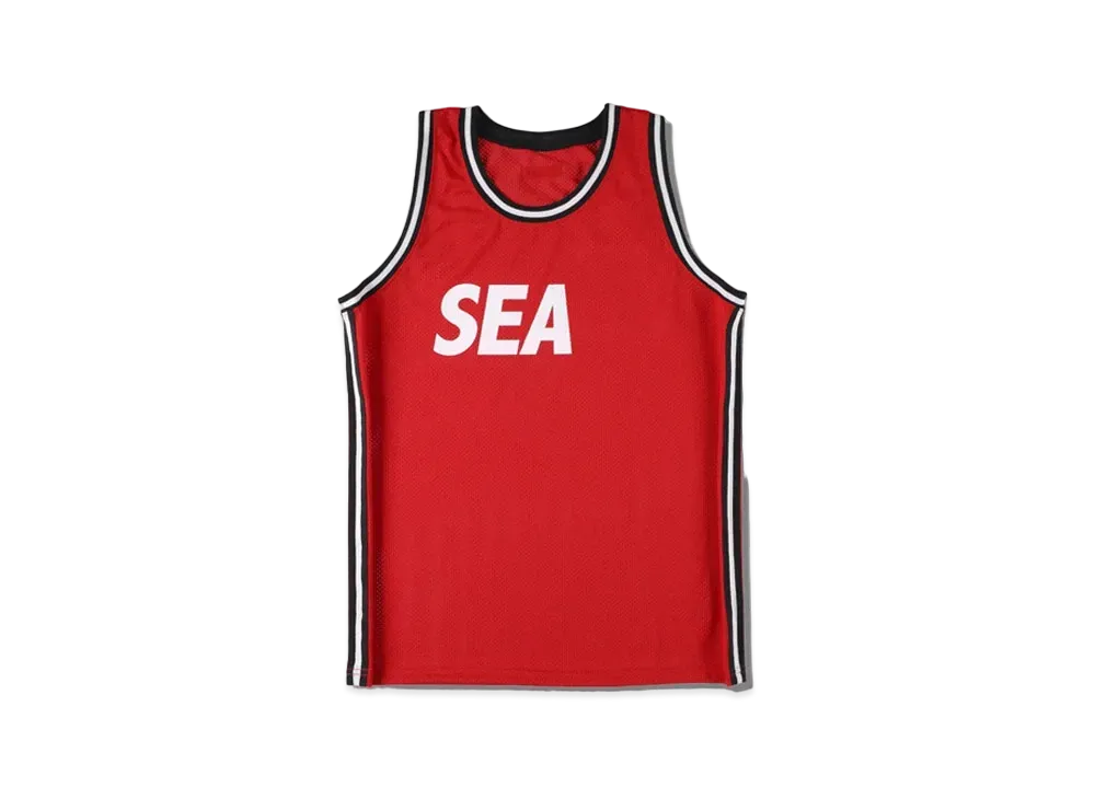 WIND AND SEA SEA BASKET TANK TOP "Red"