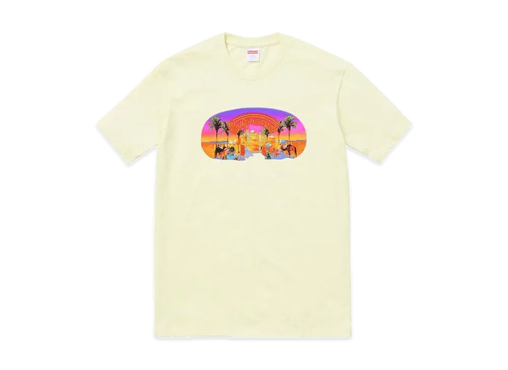 シュプリーム ミラージュ Tシャツ "ペール イエロー"