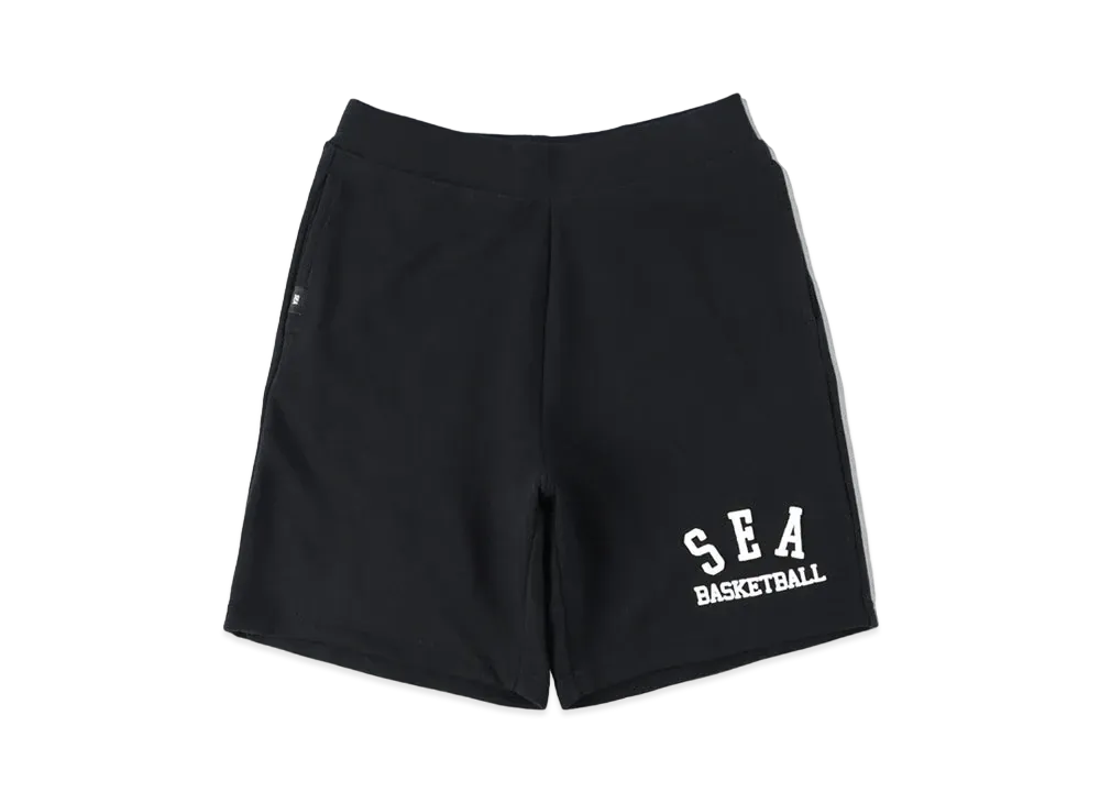 WIND AND SEA SEA (A-HOOPS) WARM UP SWEAT SHORTS "Black White"