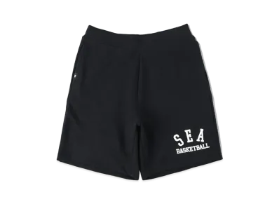 WIND AND SEA SEA (A-HOOPS) WARM UP SWEAT SHORTS "Black White"